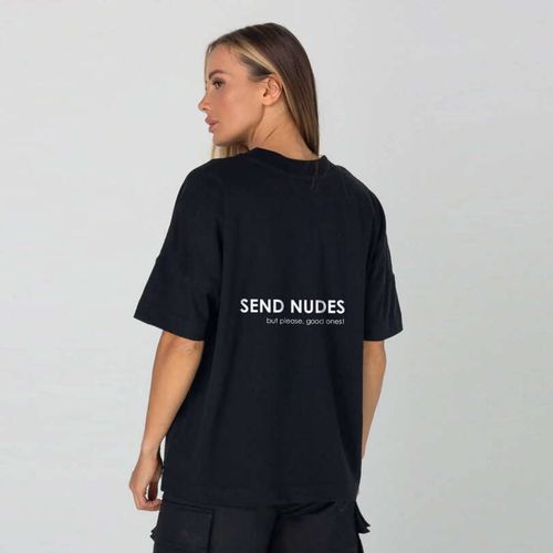 Chiara Wear - T-shirt bawełniany oversize XX BOOBIES - czarny S na Arena.pl