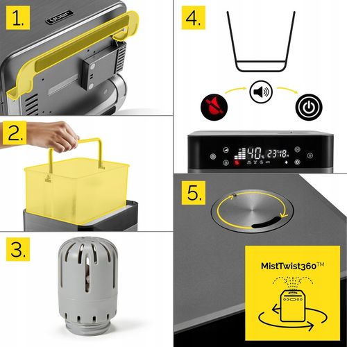 Nawilżacz powietrza 5w1 Oczyszcza Jonizator Yoer Automatyczny na Arena.pl