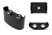 Kinkiet lampa wisząca LED elewacyjny metalowa AT85-2KL-Black