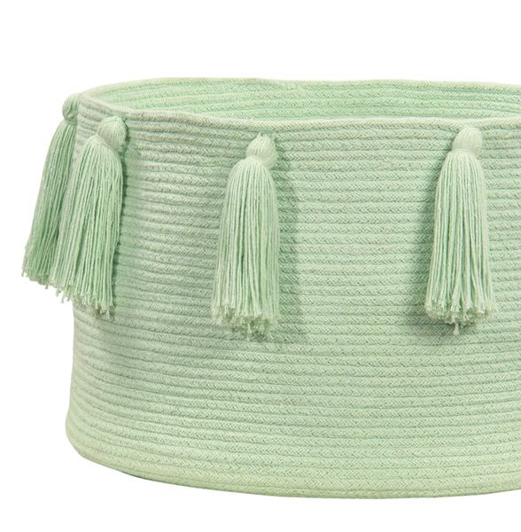 Lorena Canals Kosz dekoracyjny Tassels Soft Mint zdjęcie 3