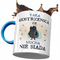 Kubek Błękitny Dla Siostrzenicy Urodziny Prezent Z Nadrukiem Ze Zdjęciem