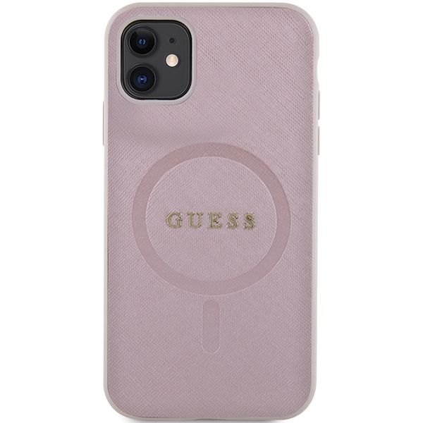 Etui Guess do iPhone 11, iPhone XR, Różowy, MagSafe zdjęcie 3