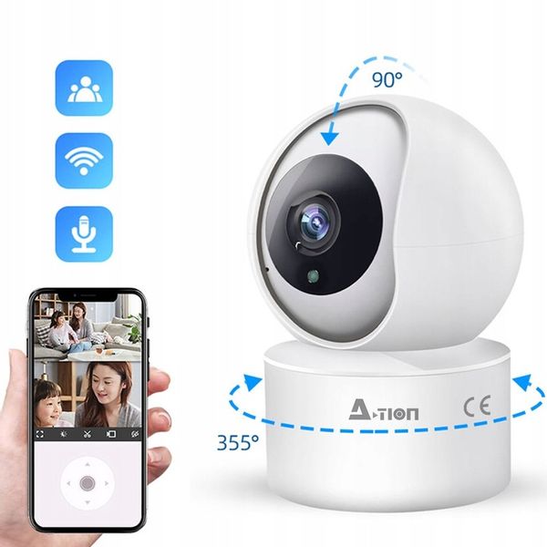 OBROTOWA KAMERA IP WIFI WEWNĘTRZNA NIANIA UHD 2MP zdjęcie 5