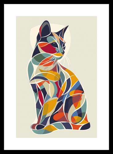 Plakat 20x30cm Kalejdoskopowy Kot na Arena.pl