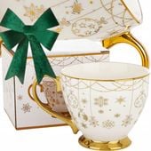 Kubek filiżanka świąteczna w pudełku porcelana prezent świąteczny