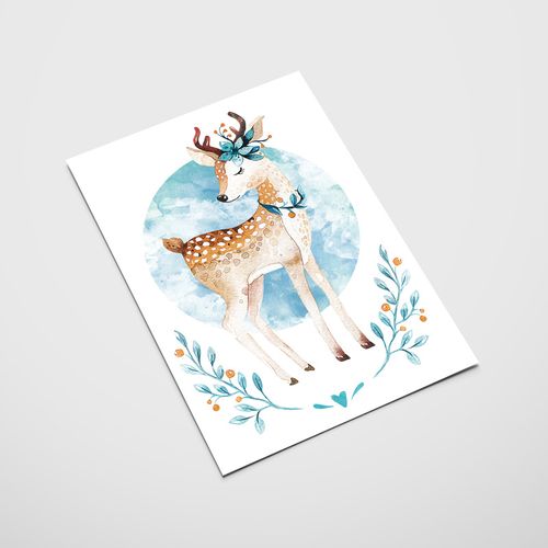 Plakat pokój dziecka sarenka 29,7x42 cm A3 na Arena.pl