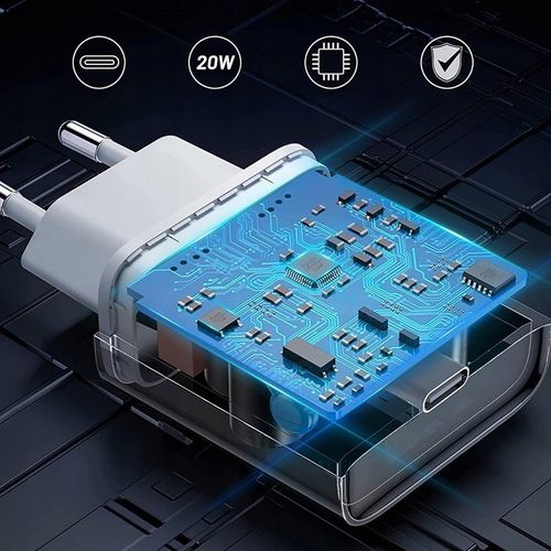 SZYBKA ŁADOWARKA DO IPHONE KOSTKA 20W + KABEL 1M / USB-C - IPHONE LIGHTING na Arena.pl