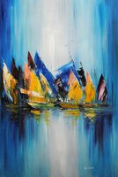 Abstrakcja marynistyczna (60x90cm)