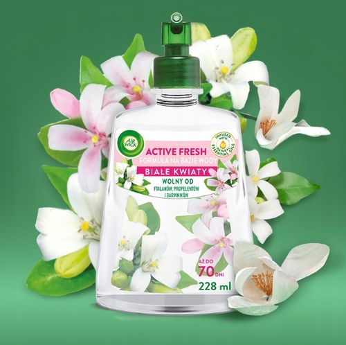 Air Wick Active Fresh Odświeżacz Powietrza WKŁAD Białe Kwiaty ZAPAS 228 ml na Arena.pl