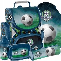 SZKOLNY TORNISTER PIŁKARSKI CHŁOPIĘCY ZESTAW 5w1 DO KLAS 1-4 PIŁKA NOŻNA