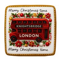 CIASTKO LUKROWANE BUS BOŻE NARODZENIE ROZ.L KWADRAT RĘCZNIE ROBIONE