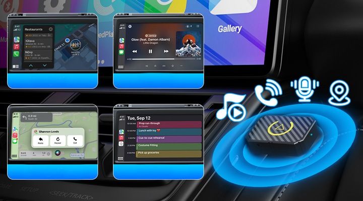 BEZPRZEWODOWY ADAPTER ANDROID AUTO CARPLAY 2 W 1 PLUG AND PLAY MINI zdjęcie 4