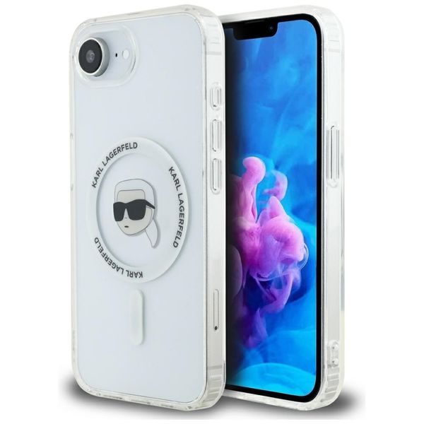 Etui Karl Lagerfeld do iPhone 16e, Biały, MagSafe zdjęcie 1