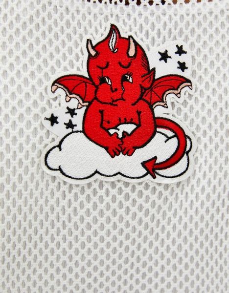 G56H03 KOSZULA BIAŁA NASZYWKI SIATECZKA BERSHKA M zdjęcie 5