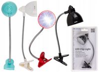 LAMPKA BIURKOWA LED Z KLIPSEM czarna