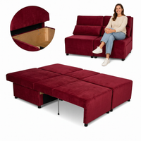 Kanapa 2 os sofa rozkładana spania pojemnik bordowy Kimo Family Meble