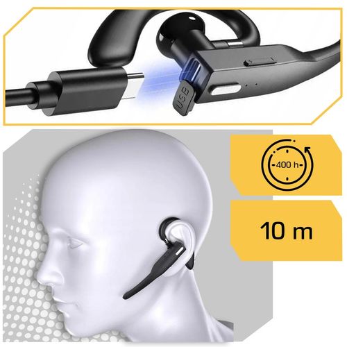 ZESTAW SŁUCHAWKOWY BEZPRZEWODOWA SŁUCHAWKA DO ROZMÓW BLUETOOTH 5.1 na Arena.pl