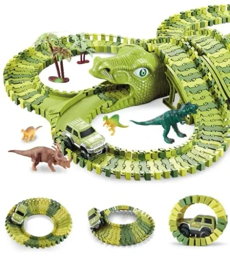 MEGA TOR WYŚCIGOWY XXXL DINOZAUR DINO PARK 240 el. na Arena.pl