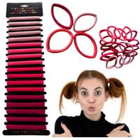 Gumki frotki do włosów bez łączeń elastyczne wygodne ozdobne zestaw 18 szt