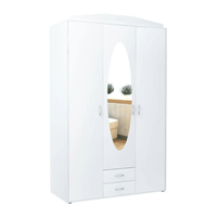 Szafa trzydrzwiowa, do sypialni, Classic, 127x55x201 cm, biel| TYLETEGOTU