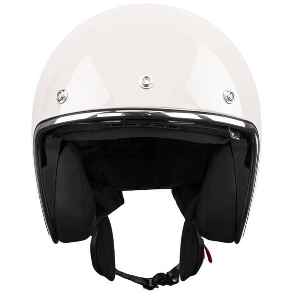 Kask na skuter motocyklowy otwarty z daszkiem BB 588 -przeźroczysta blenda XL biały zdjęcie 5