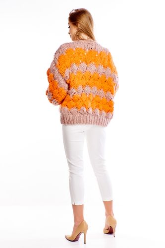 Oversize'owy sweter w pasy - Multikolor U na Arena.pl