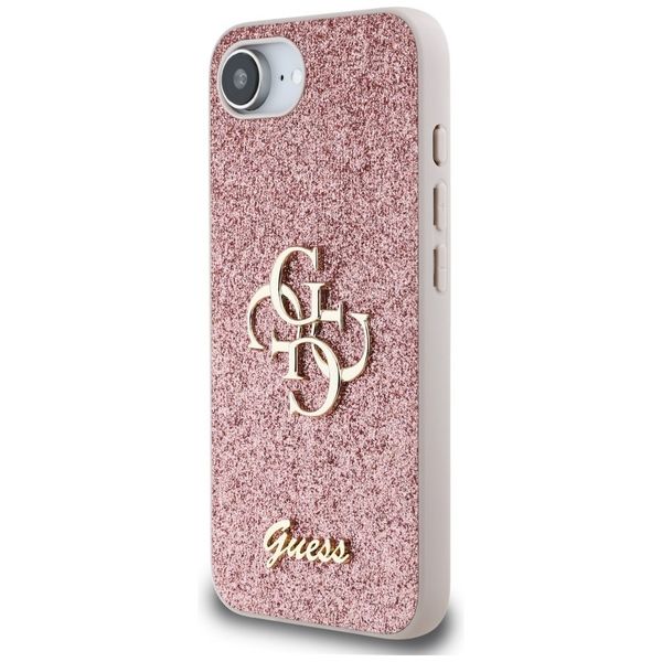 Etui Guess Fixed Glitter Big 4G do iPhone 16e różowy zdjęcie 2