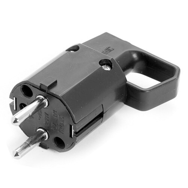 Wtyczka z uchem Uni-Schuko czarna 16A 325-05 Viplast zdjęcie 1