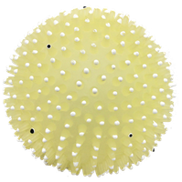 Zabawka dla psa winylowa piłka z kolcami fluorescencyjna żółta 9cm