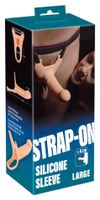 Miękki Silikonowy Strap-On Męski - Strap-On Silicone Sleeve Large +6 Cm