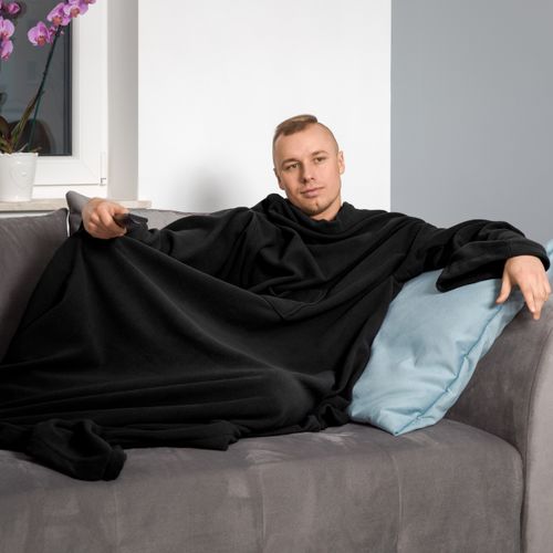 Kocyko-szlafrok - Czarny na Arena.pl