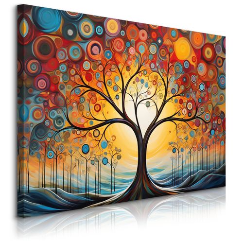 Obraz Canvas Do Salonu Abstrakcja Malowane Wzory Drzewo Boho 100cm x 70cm na Arena.pl