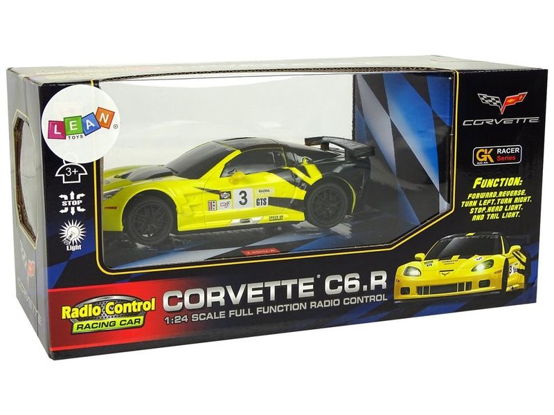 Auto Sportowe R/C 1:24 Corvette Żółte C6.R 2.4 G Światła na Arena.pl