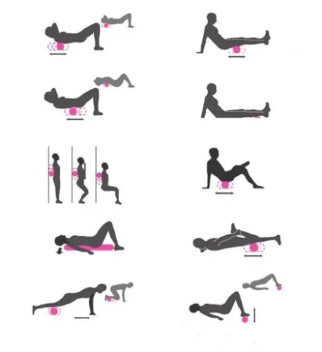 2 ZESTAWY WAŁKÓW! Zestaw wałków do masażu 3w1 Roller, Piłka, Duoball X 2SZT na Arena.pl