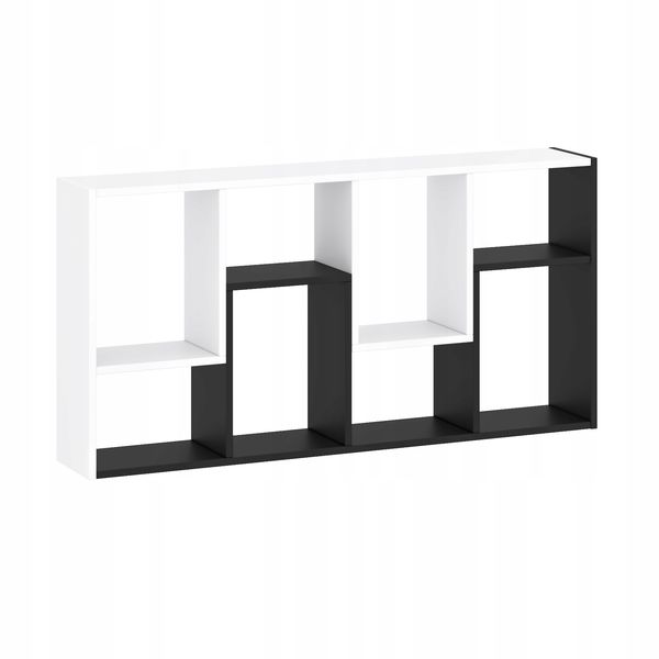 Regał 120x60x20cm ścienny podłogowy biały czarny zdjęcie 7