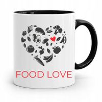 Kubek Czarny Dla Kucharza Kucharki Food Love Z Nadrukiem Ze Zdjęciem