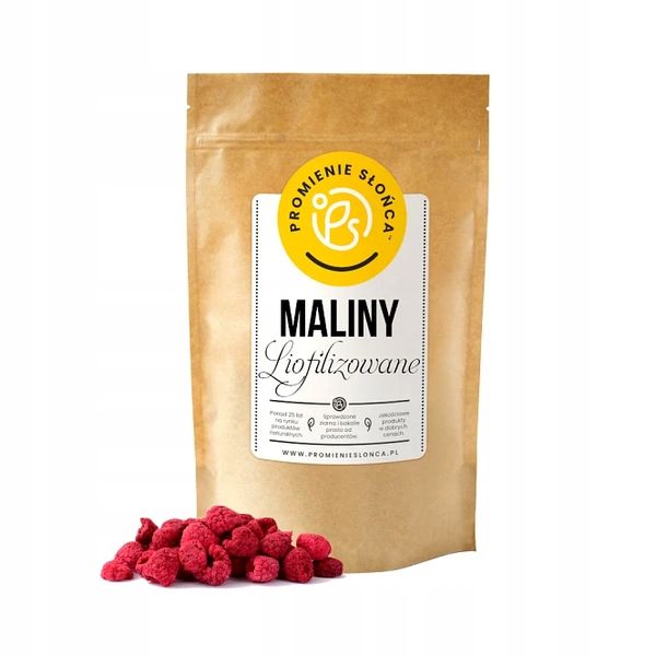 Maliny Liofilizowane Całe 100 g Wysoka Jakość zdjęcie 1