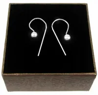 WISZĄCE KOLCZYKI SREBRNE KULKI 5mm PRZEWLEKANE ZE SREBRA PRÓBY 925