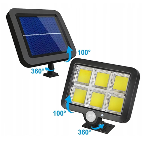 Lampa solarna 120 COB LED kabel 5m LS2 na Arena.pl