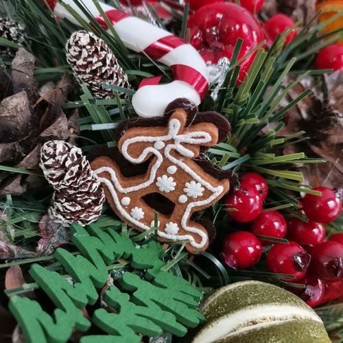 Wianek wieniec stroik 42 cm bożonarodzeniowy świąteczny na Arena.pl