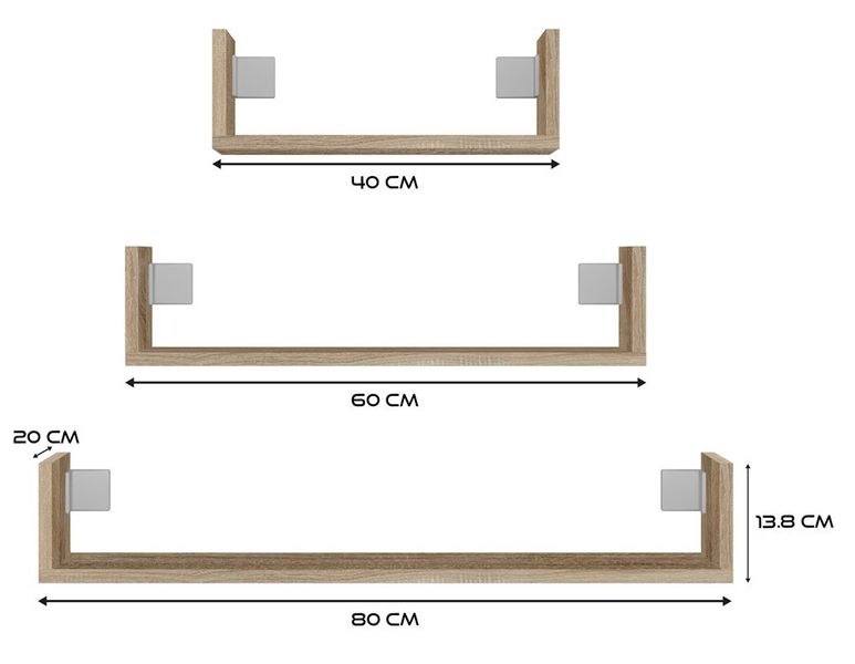 Regał Mobi 3P SONOMA zdjęcie 4