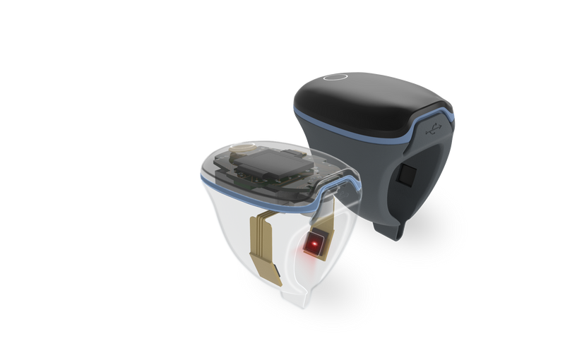 Czujnik na oddech monitor snu pulsoksymetr, alarm, wibracja, App, O2 Ring zdjęcie 4