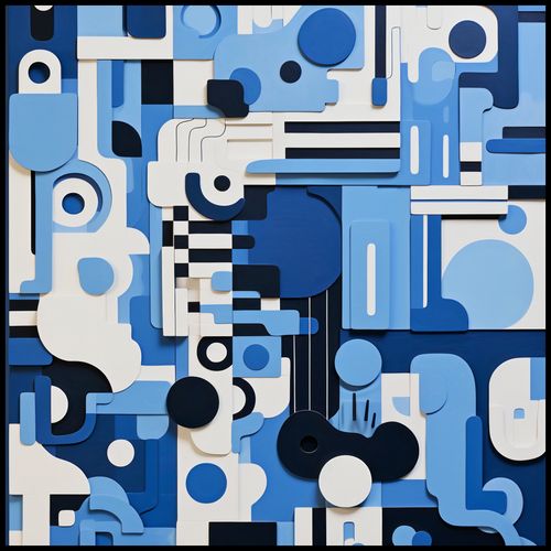 Plakat 100x100cm Niebieski Labirynt na Arena.pl