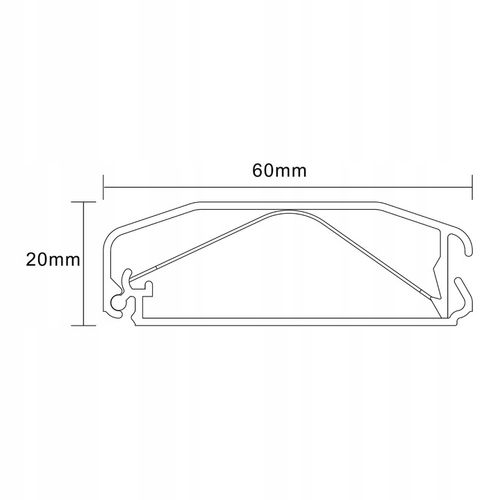 Aluminiowa Maskownica kabli 75cm System Click-Lock Otwierana Łatwy Dostęp na Arena.pl