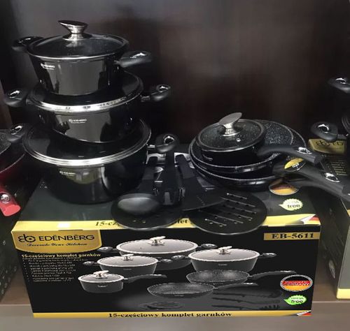 Garnki 15 Ele. Edenberg Black Metallic  [Eb-5611] na Arena.pl