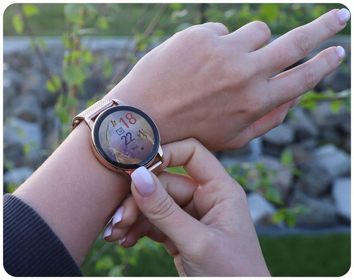 SMARTWATCH ZEGAREK DAMSKI POLSKIE MENU WIELOFUNKCYJNY 300mAh AMOLED 2 PASKI zdjęcie 3