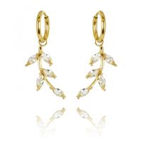 Kolczyki ze stali szlachetnej pozłacanej 14k złotem KST2956