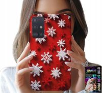 ETUI DO SAMSUNG GALAXY A71 - PŁATKI ŚNIEGU, ŚNIEG, GWIAZDKI, ŚWIĘTA