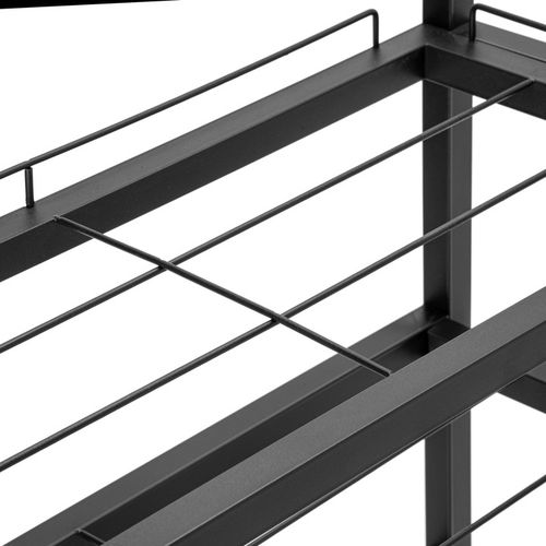 SZAFKA NA BUTY STOJAK METALOWY CZARNY 4 PÓŁKI ORGANIZER REGAŁ LOFTOWY na Arena.pl