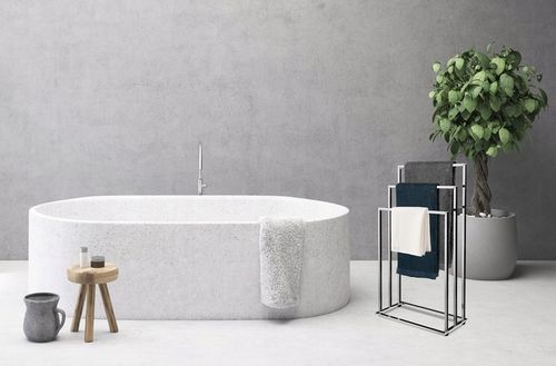 STOJAK NA RĘCZNIKI ŁAZIENKOWE WIESZAK PODŁOGOWY 3 POZIOMOWY CHROMOWANY na Arena.pl